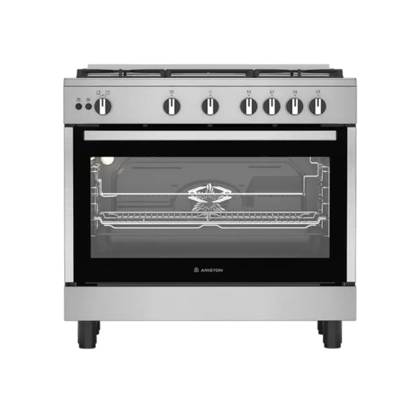 Ariston Gas Cooker , 5 Burners , Silver - ARR9 GGF 23127 XJA