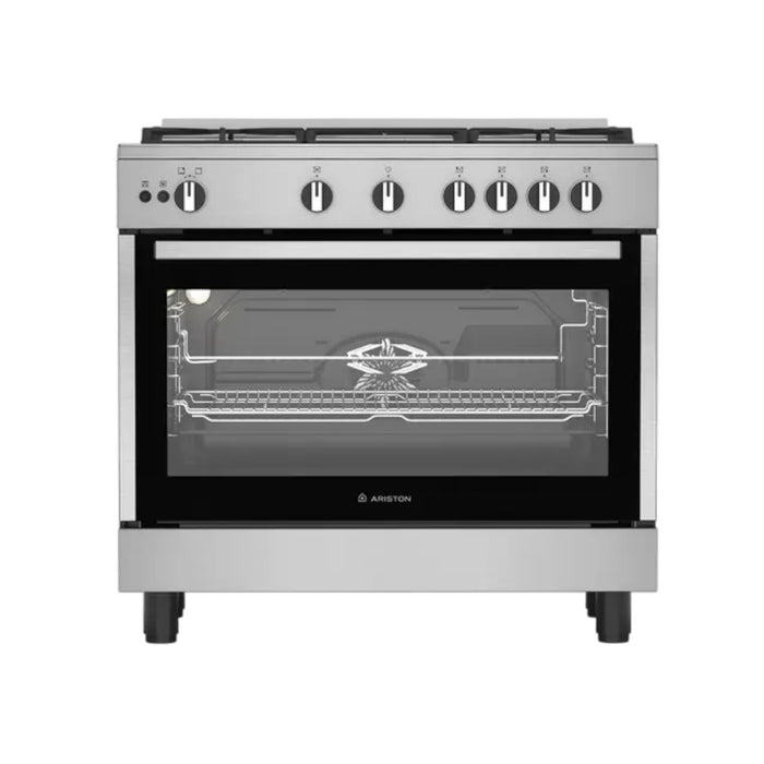 Ariston Gas Cooker , 5 Burners , Silver - ARR9 GGF 23127 XJA