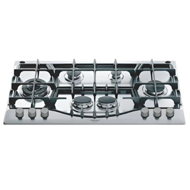 Ariston Gas Built-in Hob - PHN 961 TS/IX/A, Silver, 6, 90 Centimeter