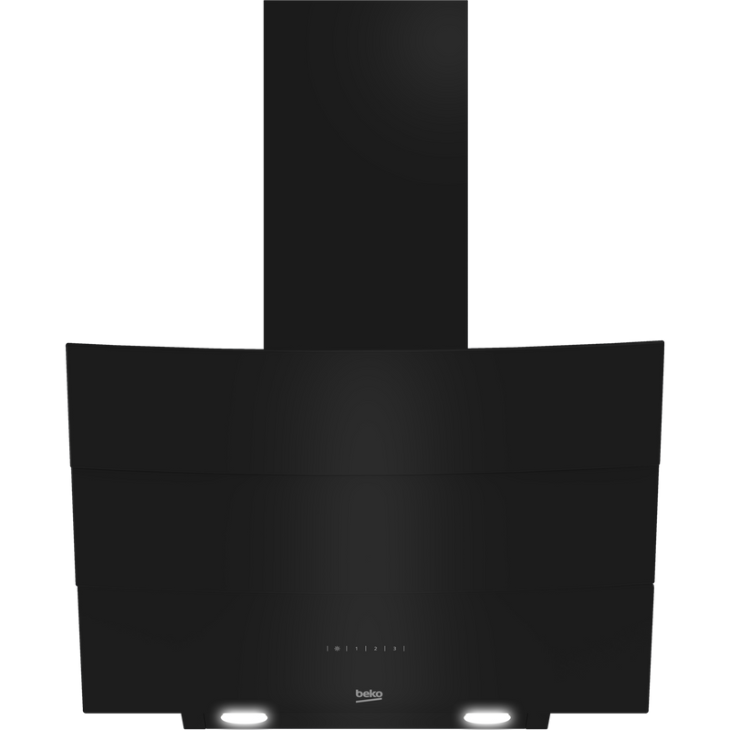 شفاط مطبخ بيكو 60 سم، 537 م³/ساعة، أسود، HCA62640BE