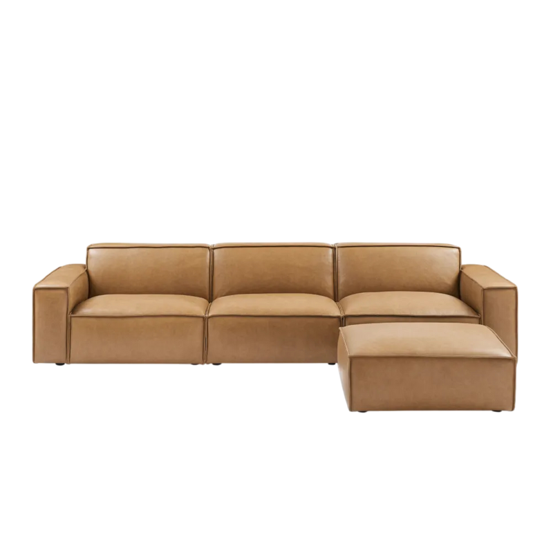 Meraki Sofa L Shape with pouf-Hippo241