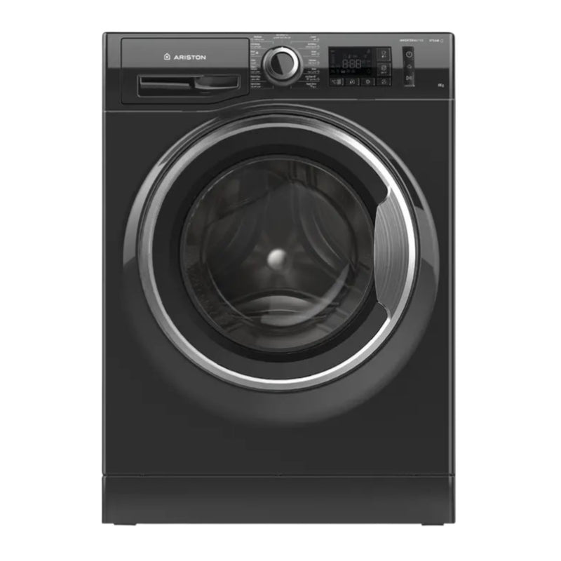 Ariston Front Load Washing Machine , 8 kg , Black - NM11 823 BS EG