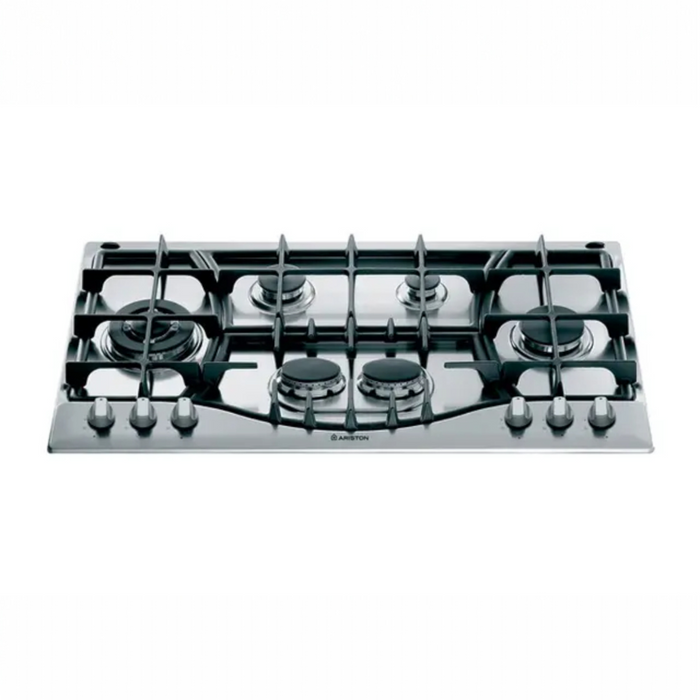 Ariston Gas Built-In Hob - PHN961TSIX, Stainless Steel, 6, 90 Centimeter