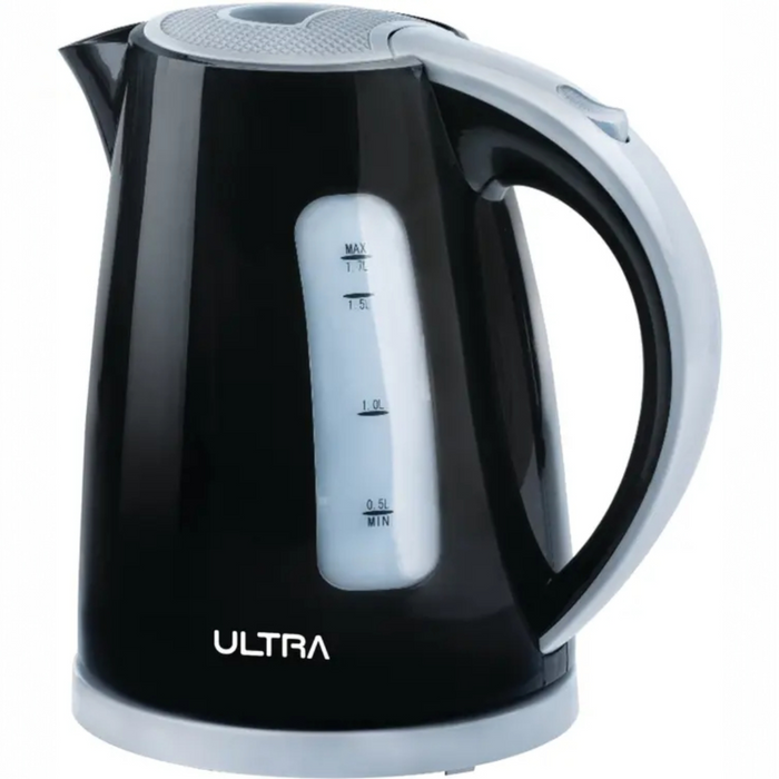Ultra Plastic Electric Kettle , 1.7 Liter 2000 Watt , Black Grey - UKP20KE1