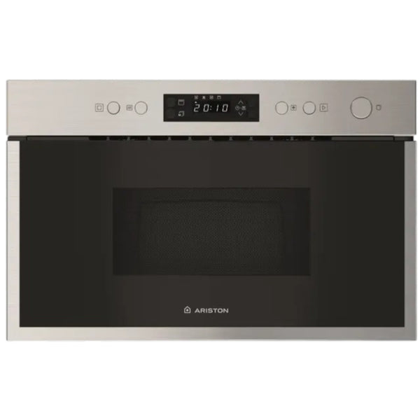 Ariston Built In Microwave Oven with Grill 22 Liter 1700 Watt , Black Silver - AM 212 XA