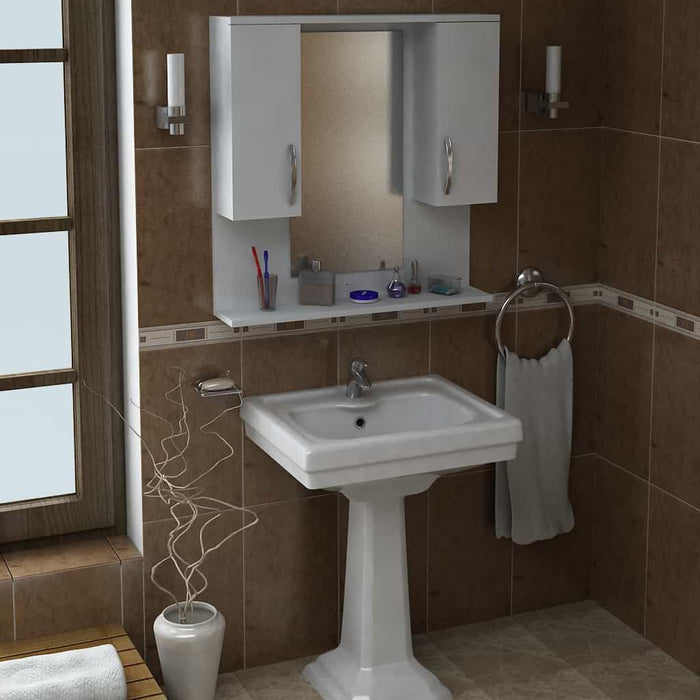 Viola Bathroom Storage Unit With Mirror-AL