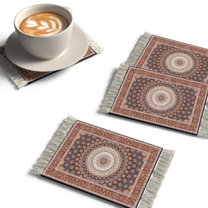 Rug Set of 4 coasters design9-AM84