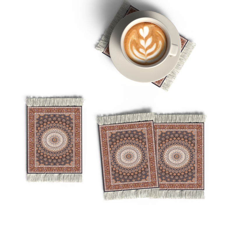 Rug Set of 4 coasters design9-AM84