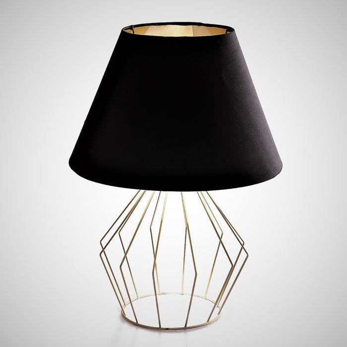 Diamond Black Gold Table Lamp-INT.040.BLK