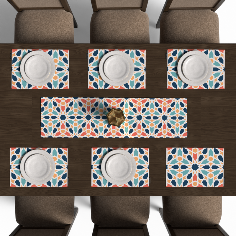 طقم مفارش طاولة من أرابيسك - AM67