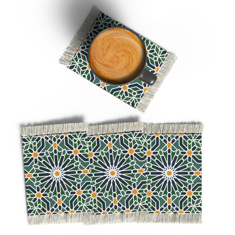 ADDEN RUG Set of 4 Coasters-AM2