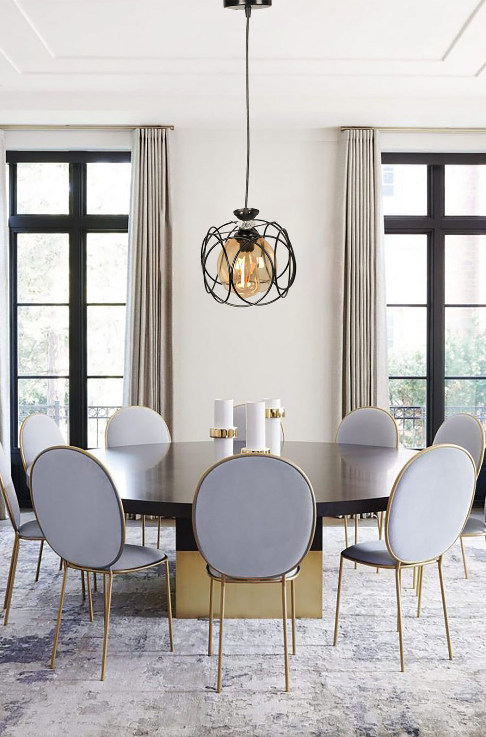 Rowe Pendant-Si-170-p-blk