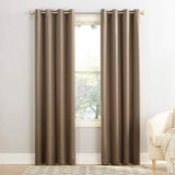 BLACKOUT ROOM DARKENING 8 GROMMET CURTAIN FOR LIVING ROOM/BEDROOM-1 PANEL-CAFE-140*260-www.manzzeli.com (7613328392431)