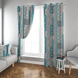 CURTAIN PRINT TURQUOISE-1 PANEL -130*260 -CURTAIN-PR1253C-260-www.manzzeli.com (7613362045167)