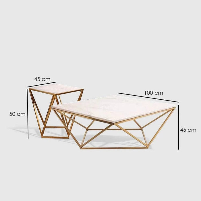 DARCY COFFEE TABLE + SIDE TABLE A-1038-www.manzzeli.com