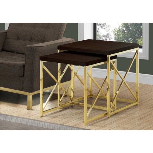 DBL X SS 2 PIECES SIDE TABLE GOLD-A-S302-www.manzzeli.com