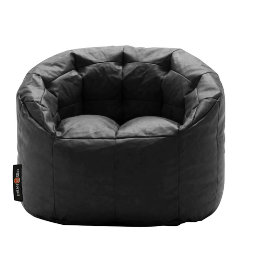 Luxury Leather Beanbag Chair-BGL014BK-www.manzzeli.com