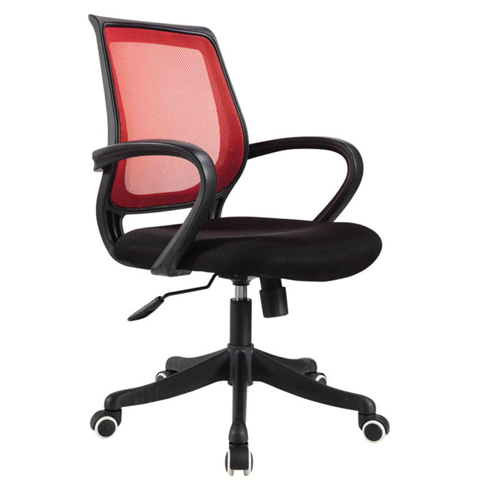 Katlien Office Chair-mch0026 black&red
