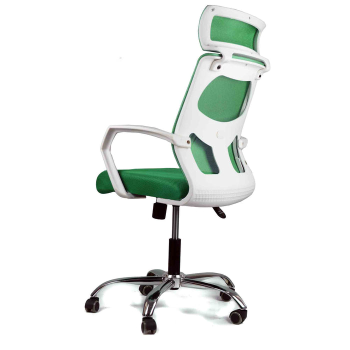 Liam Office Chair-mch012hi white&pink